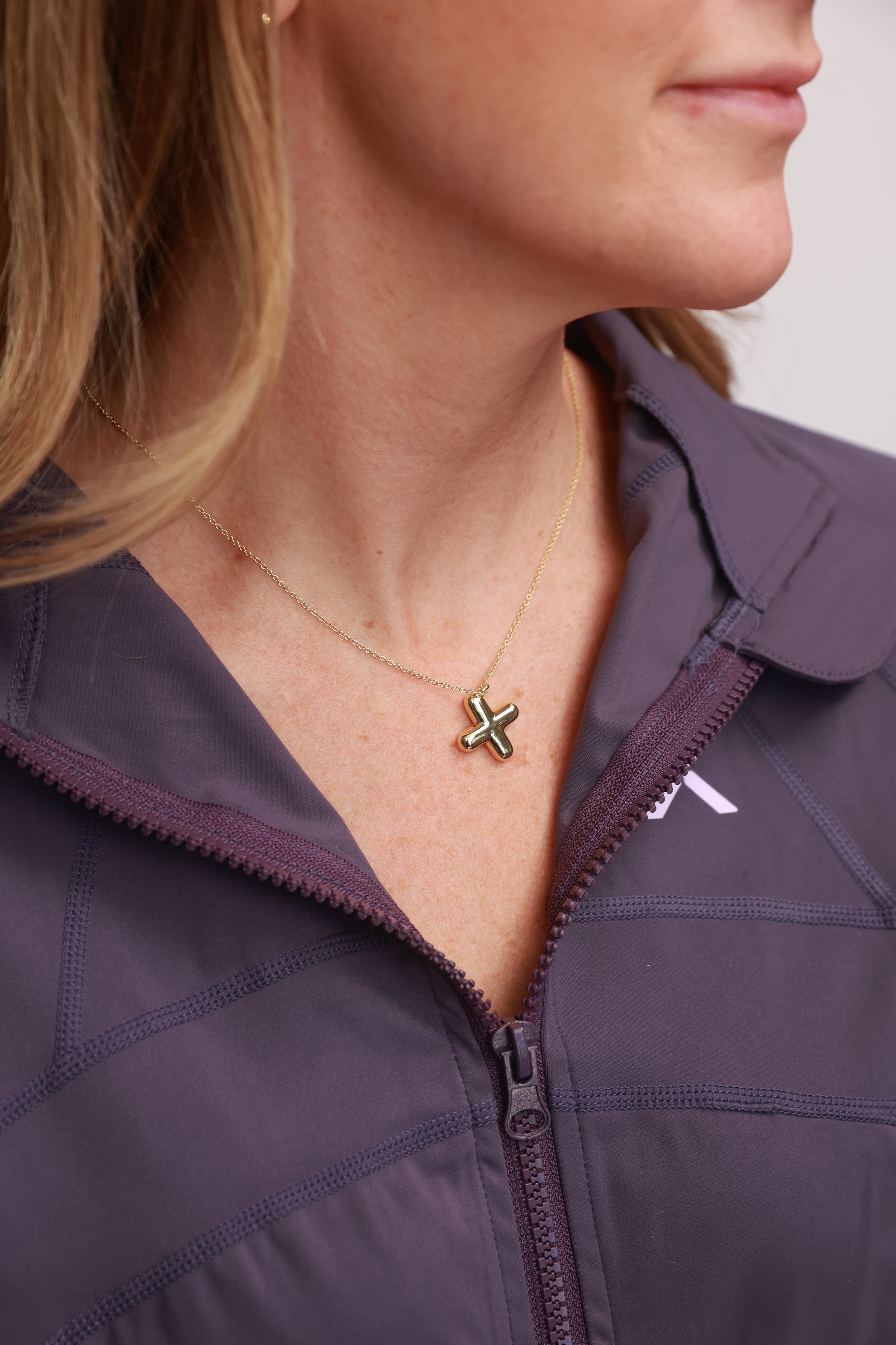 Gold X Bubble Necklace