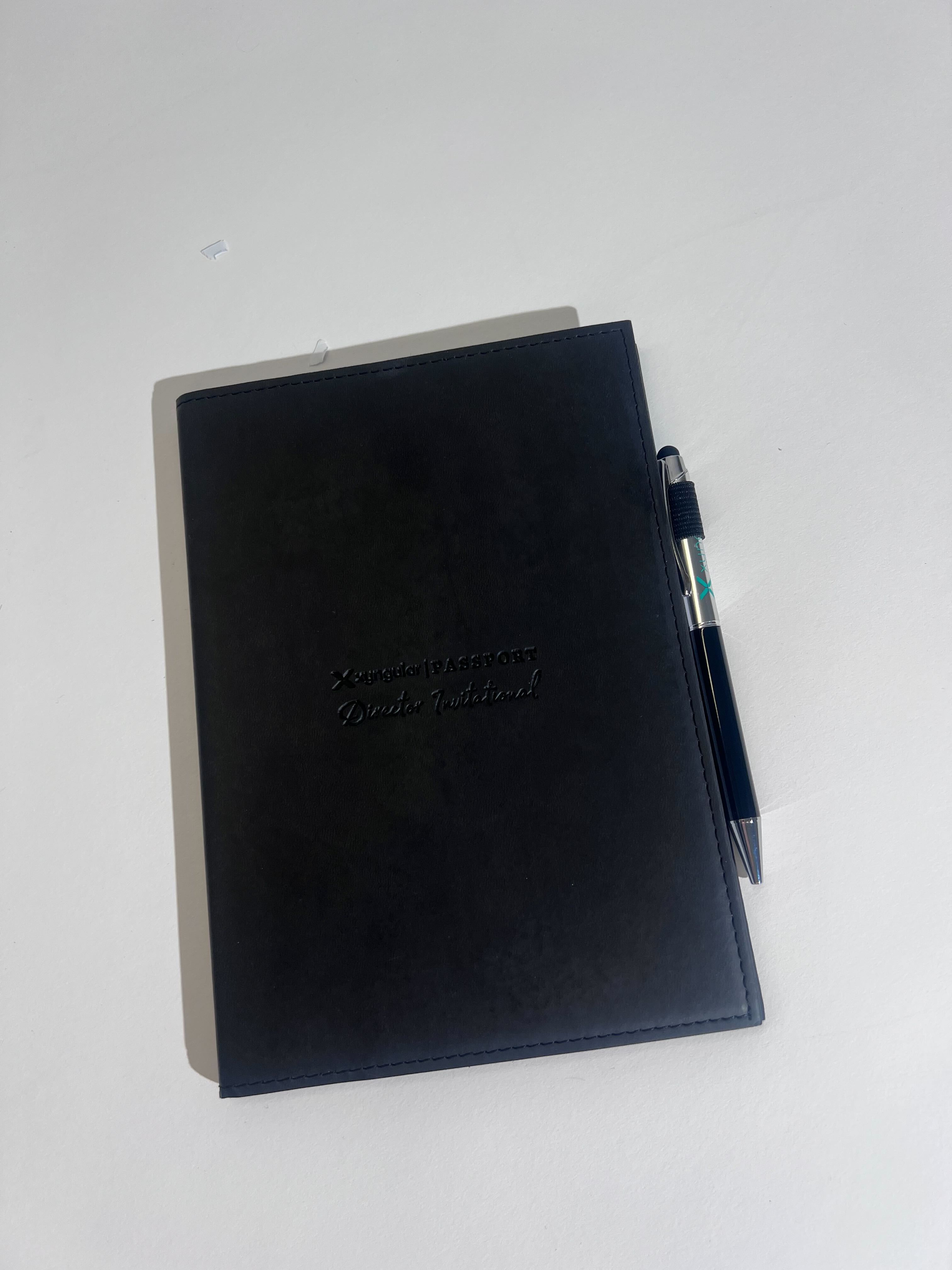 Leather Notebook & Silver Pen
