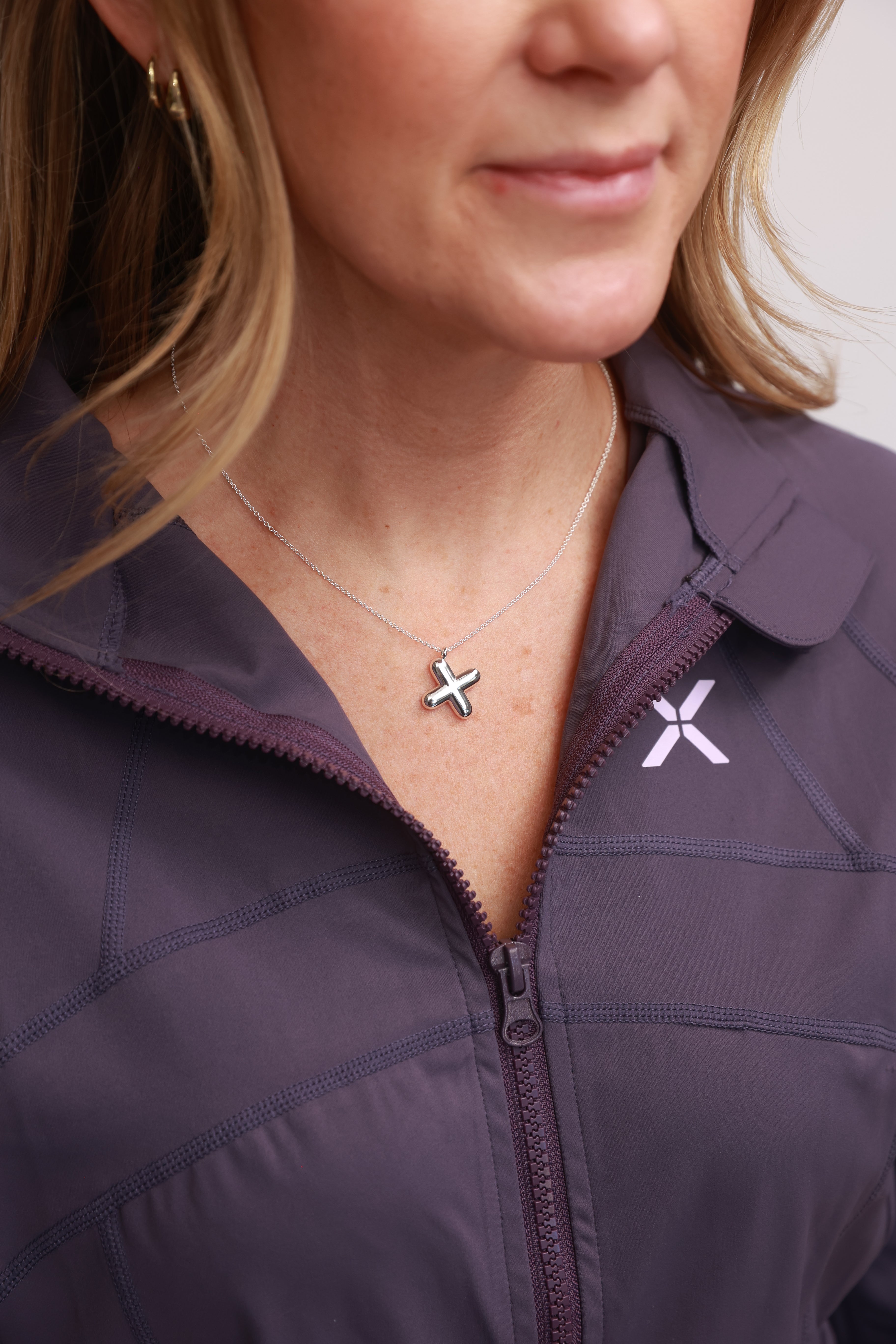 Silver X Bubble Necklace